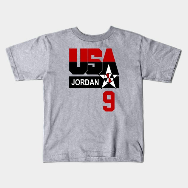 Michael Jordan Jersey Kids T-Shirt by Super Secret Villain